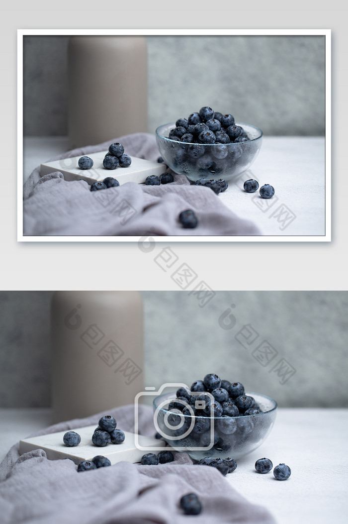 简约清新蓝莓摄影图片图片