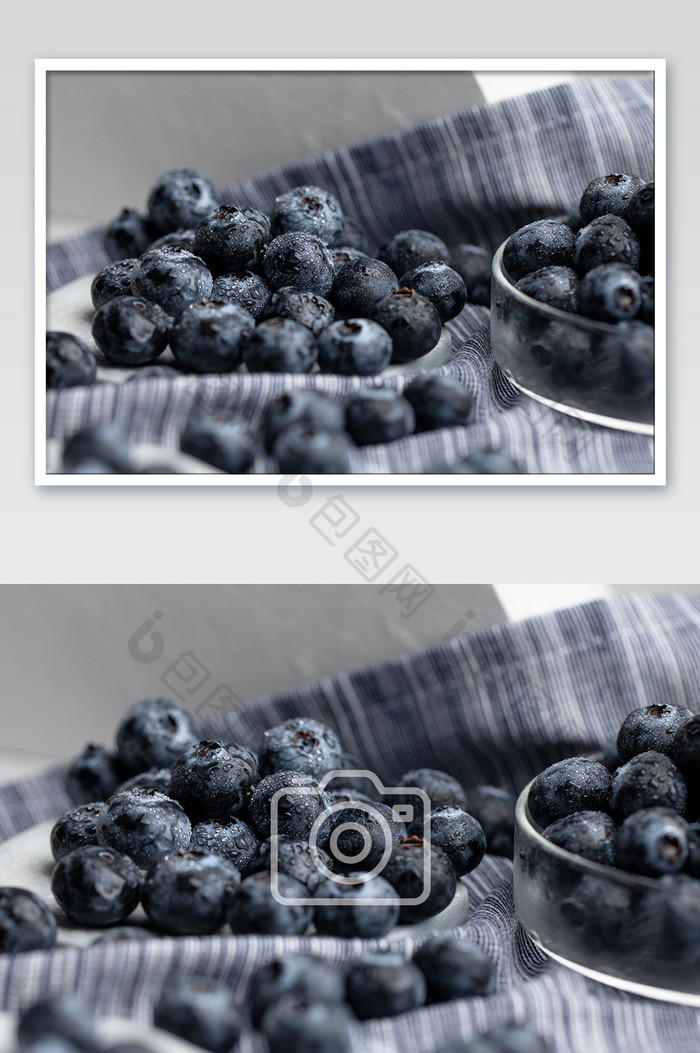 进口水果蓝莓特写创意场景摄影图片