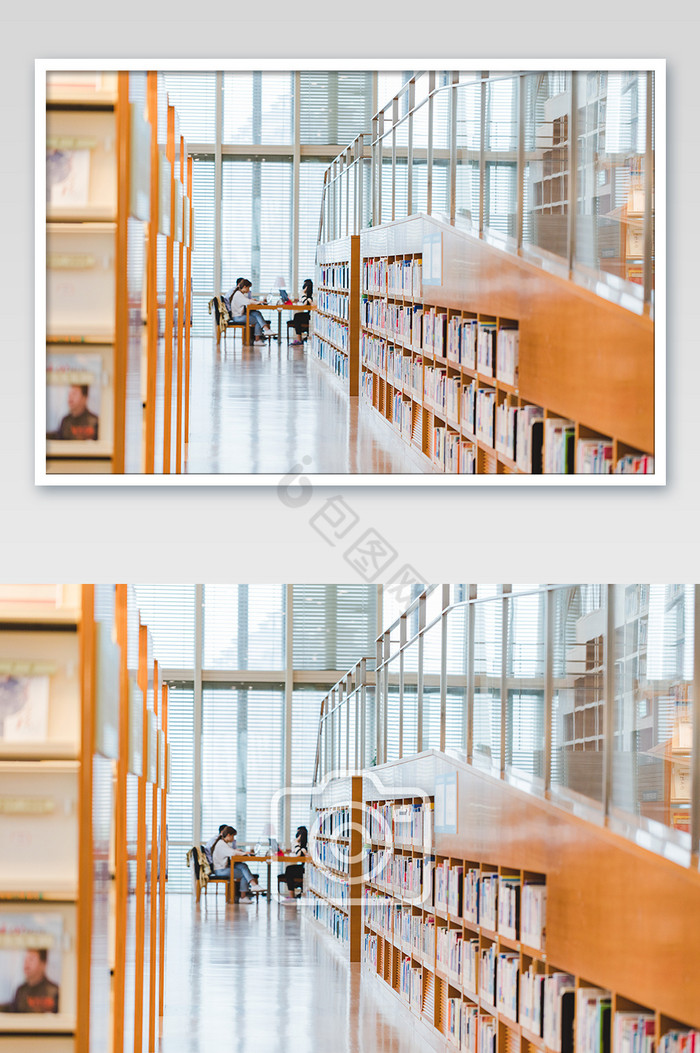 图书馆自习室摄影图片