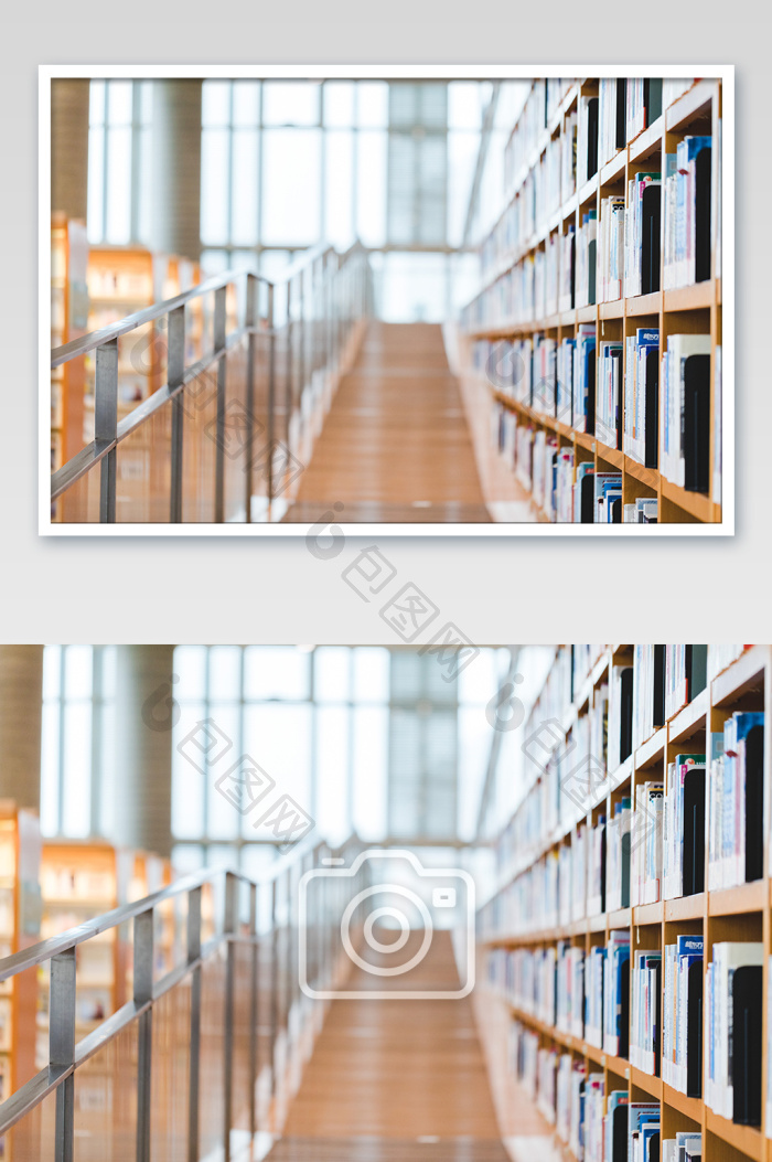 清新图书馆建筑摄影图片图片-包图网