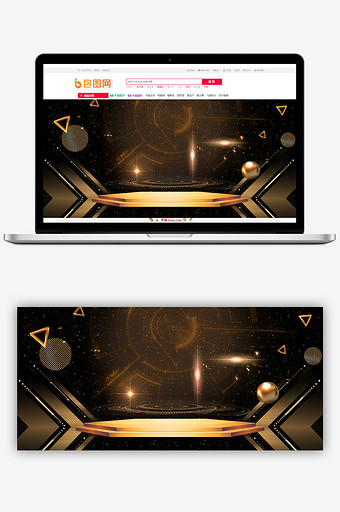 黑金高端奢华金属色电商宣传背景图片