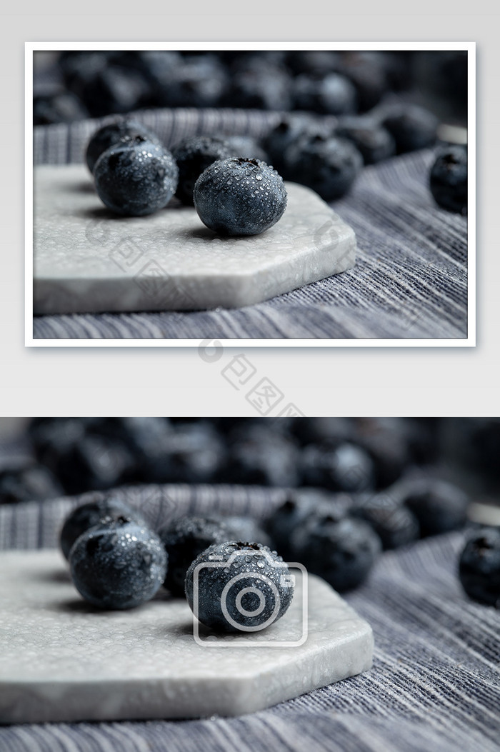 蓝色浆果蓝莓细节特写创意场景图图片图片
