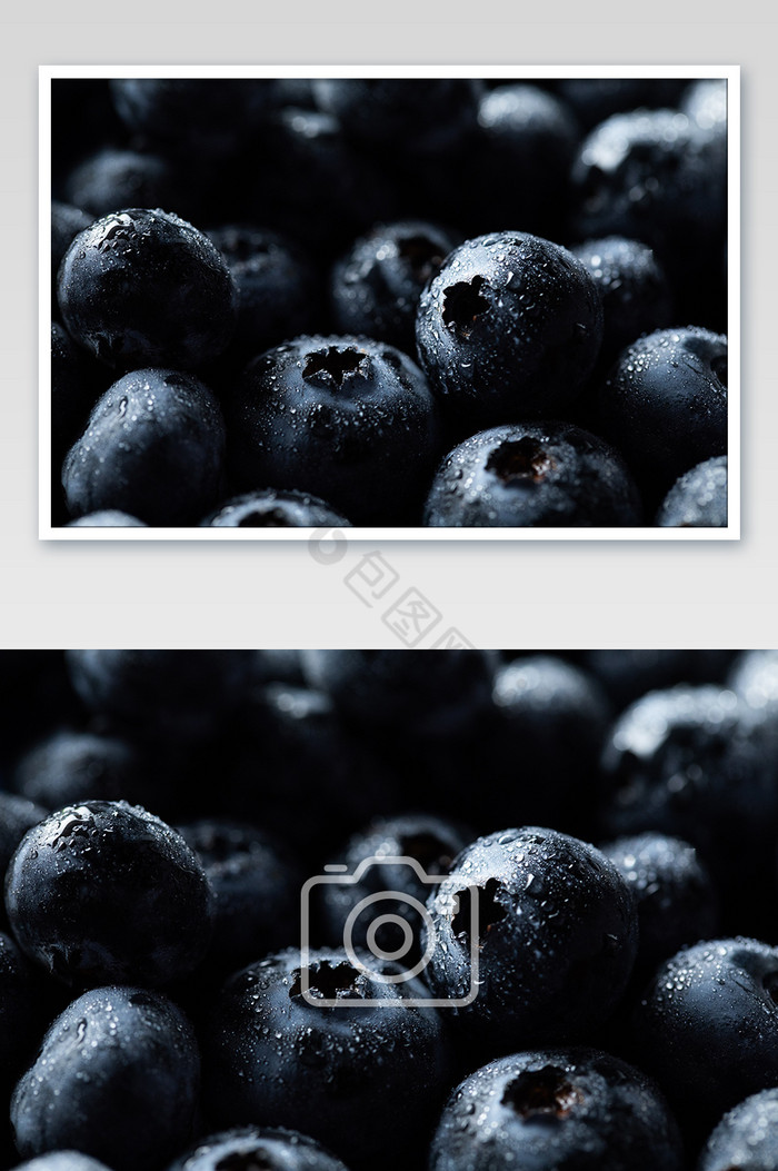 高对比微距蓝莓水果细节特写摄影图片图片