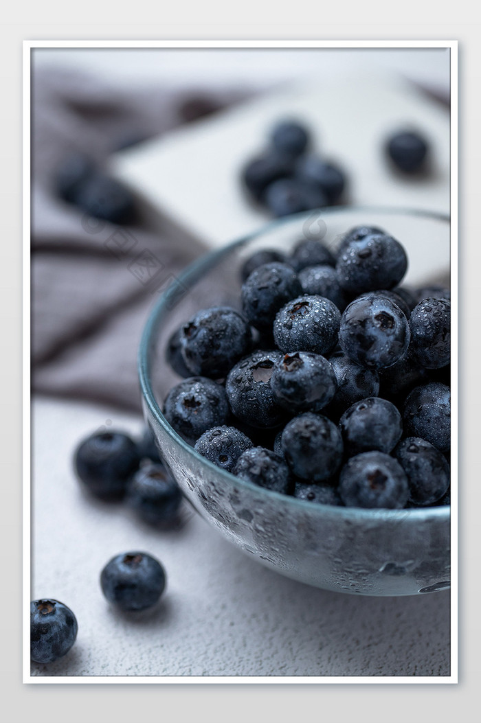 蓝莓浆果静物场景摄影图片