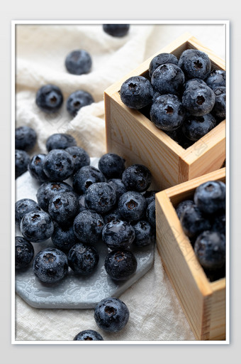 美味酸甜可口蓝莓浆果细节摄影图片