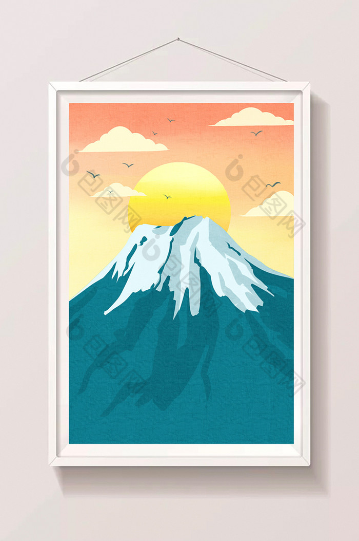 火山口插画图片图片