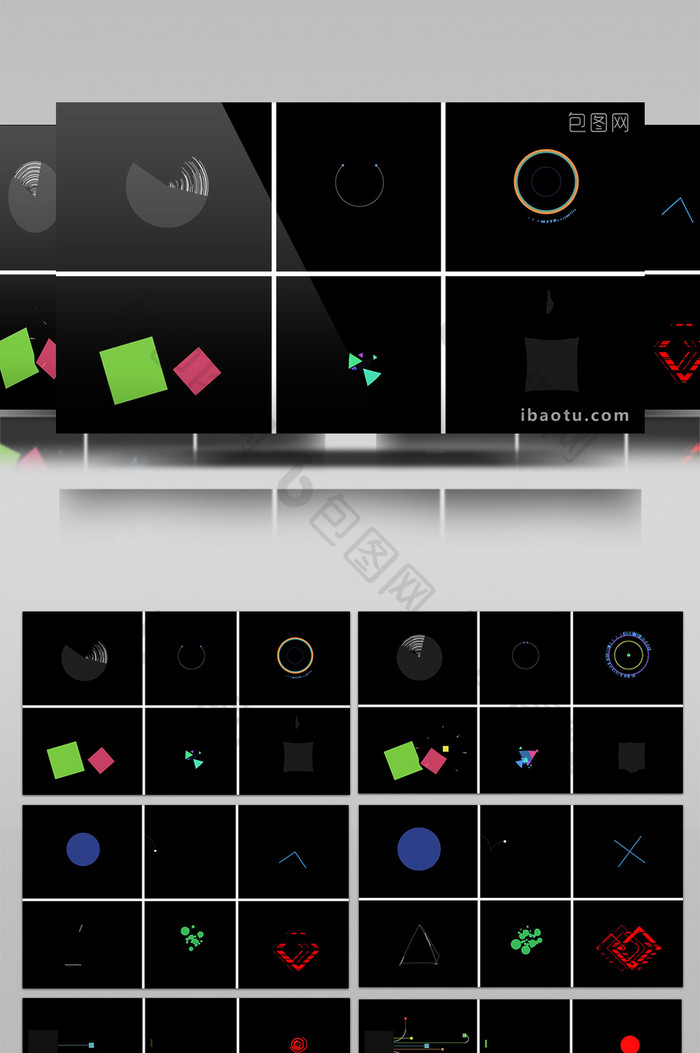 24组图形运动MG动画AE工程文件