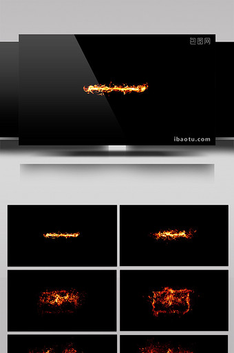 图标图片文字标题logo边框火焰视频素材图片