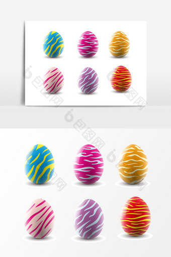 复活节彩蛋设计元素图片