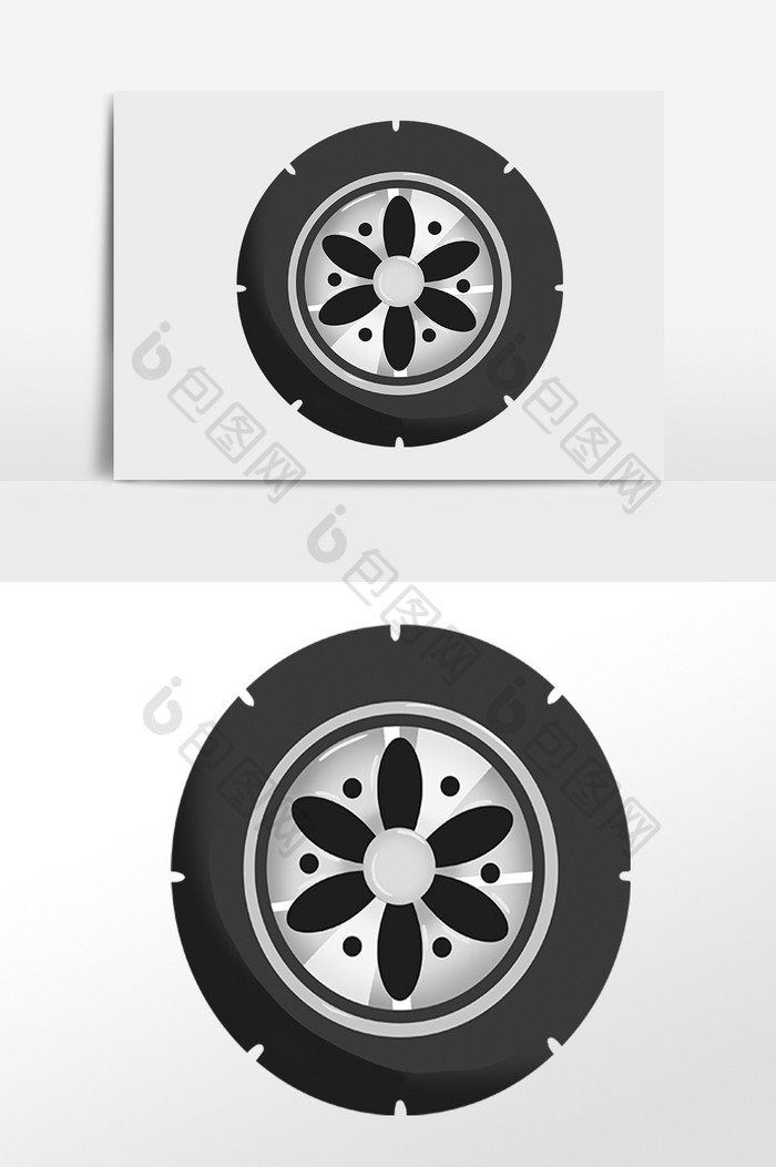 汽车零部件配件轮胎备胎插画图片图片