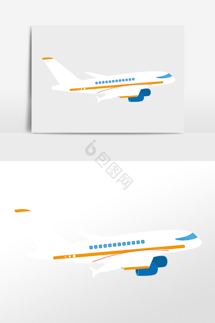 太空飞翔交通工具飞机客机插画图片