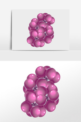 手绘夏季新鲜美味水果紫葡萄插画