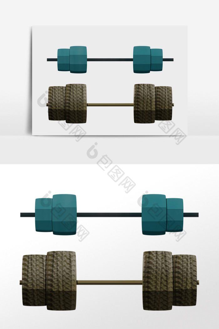 运动健身锻炼举重器插画图片图片
