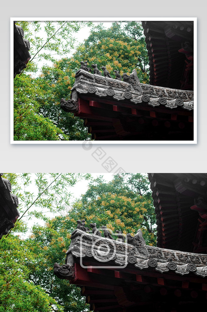 中岳嵩山嵩山禅寺飞檐传统建筑一角摄影图片图片