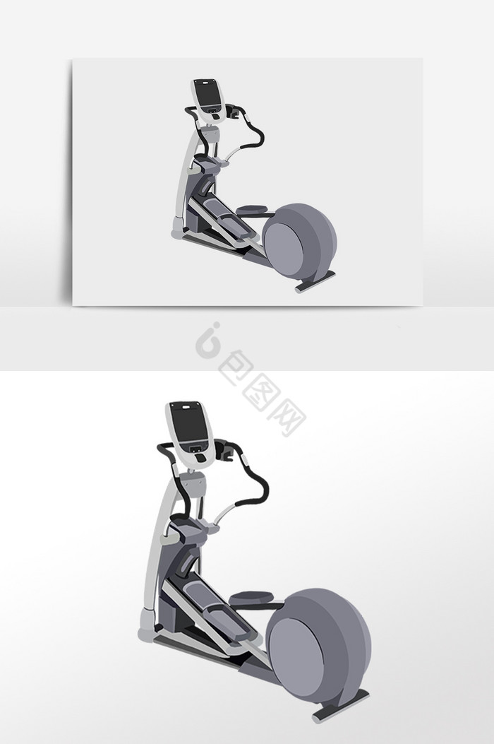 运动健身锻炼器械插画图片