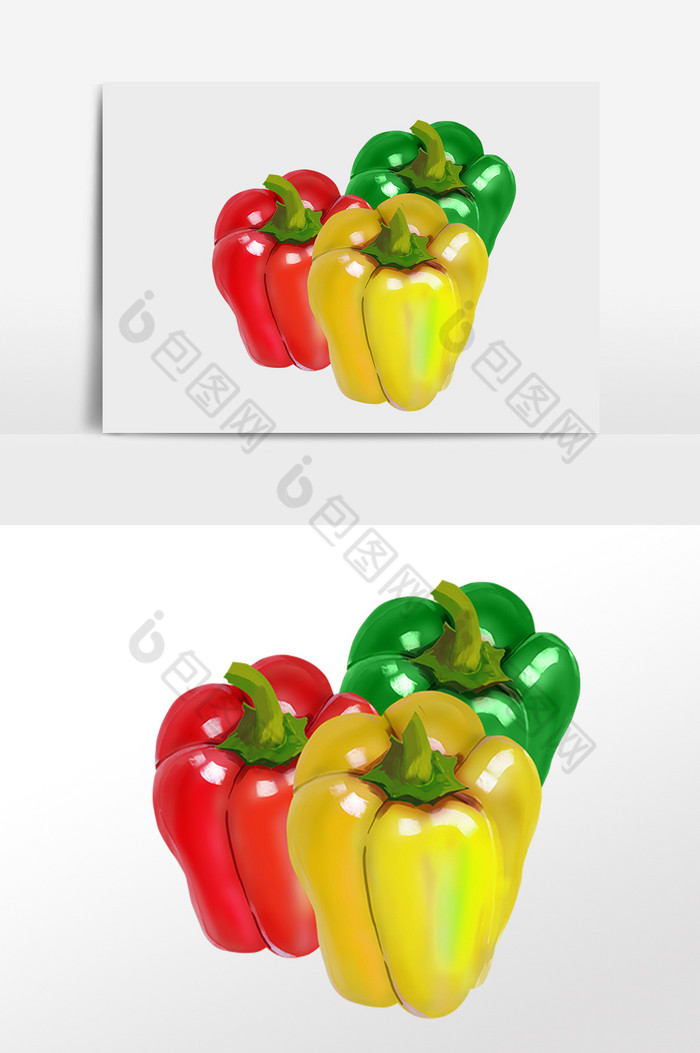 新鲜有机蔬菜菜辣椒插画图片图片