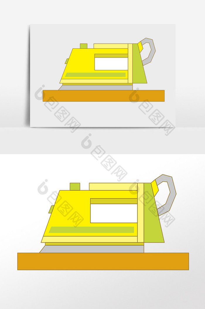 手绘生活用品电器电熨斗插画