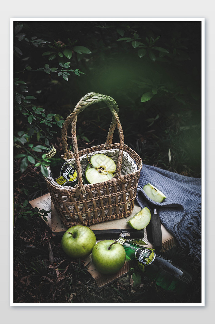 田园清新户外苹果水果美食摄影图片3