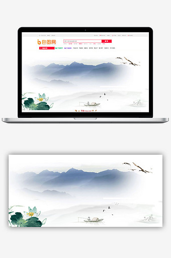 中国风自然风景背景设计banner背景图片