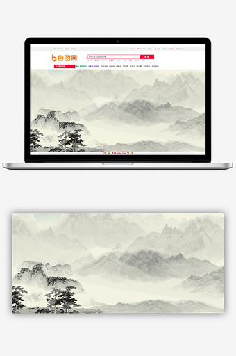 中国风风景背景设计banner背景图片