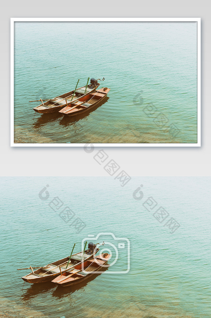渔船江水河流风景