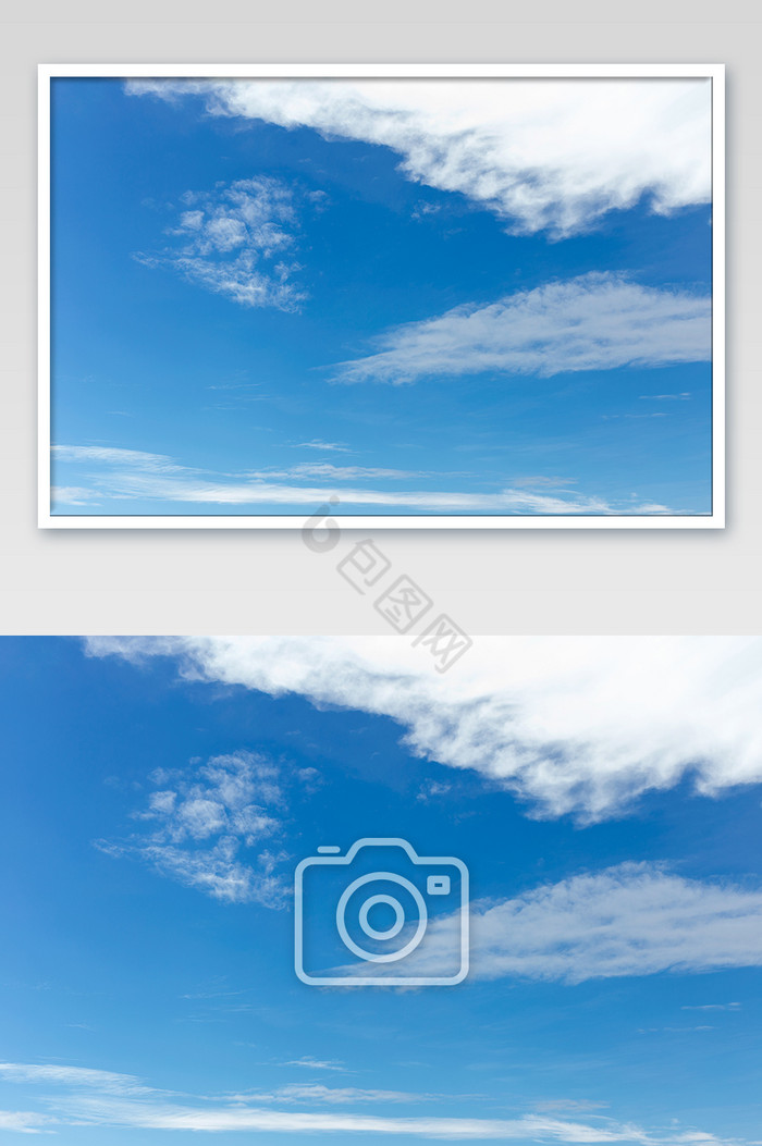 蓝天白云大气蓝色天空云彩背景图片