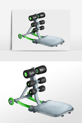 手绘健身房健身器材器械插画