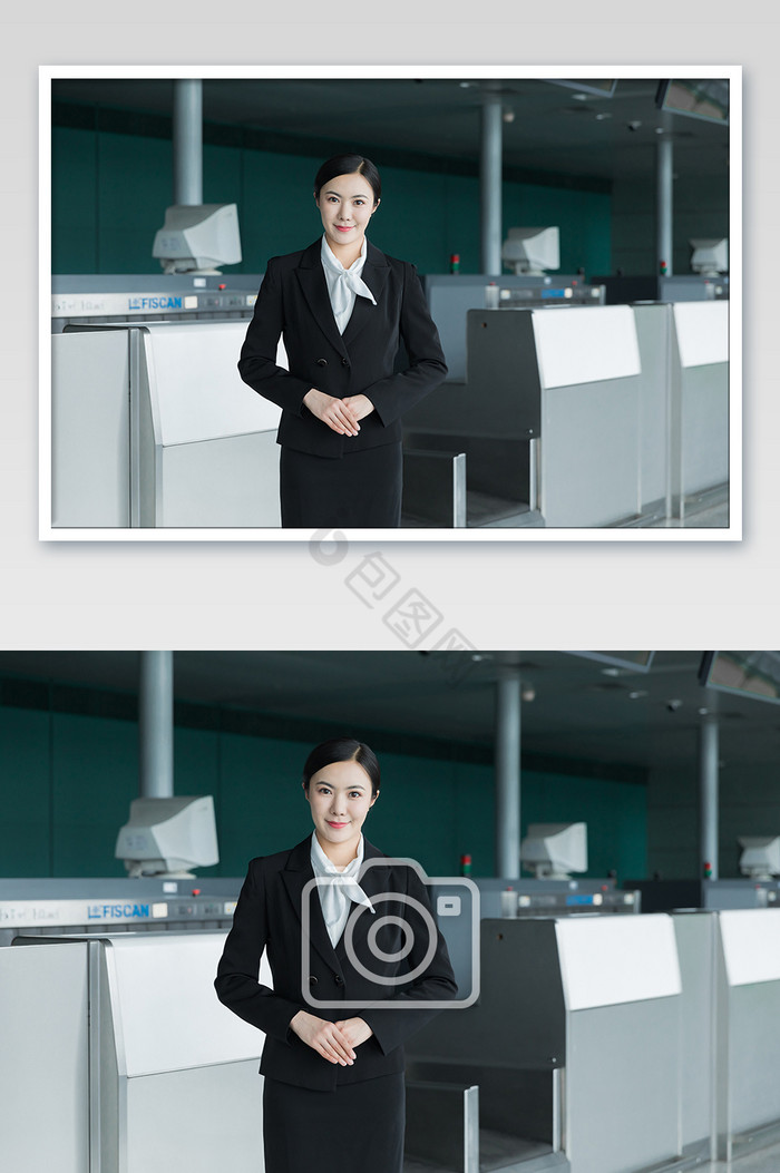 机场火车站乘务人员客服形象展示摄影图片
