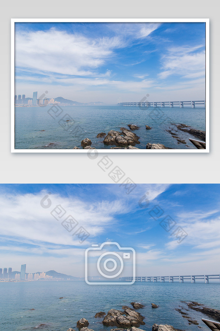 大连星海跨海的大桥景区摄影图