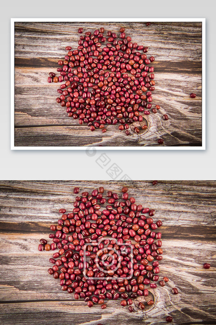 古风摆拍谷物杂粮的红豆摄影图片图片