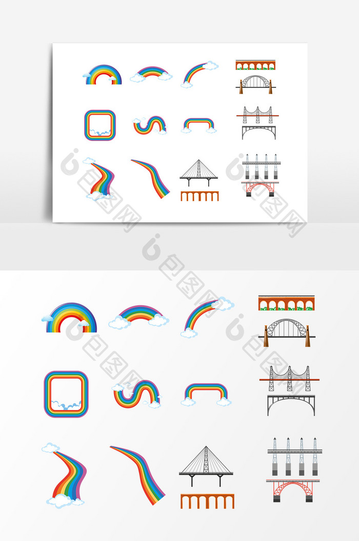 彩虹大桥设计素材