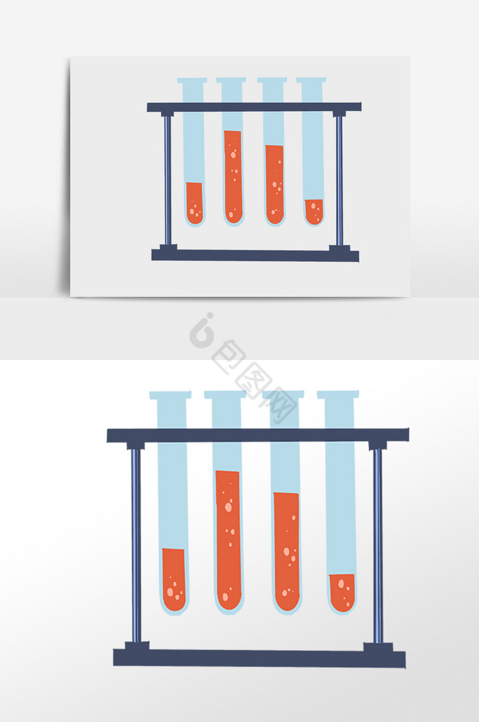 医疗化学工具实验试管插画图片