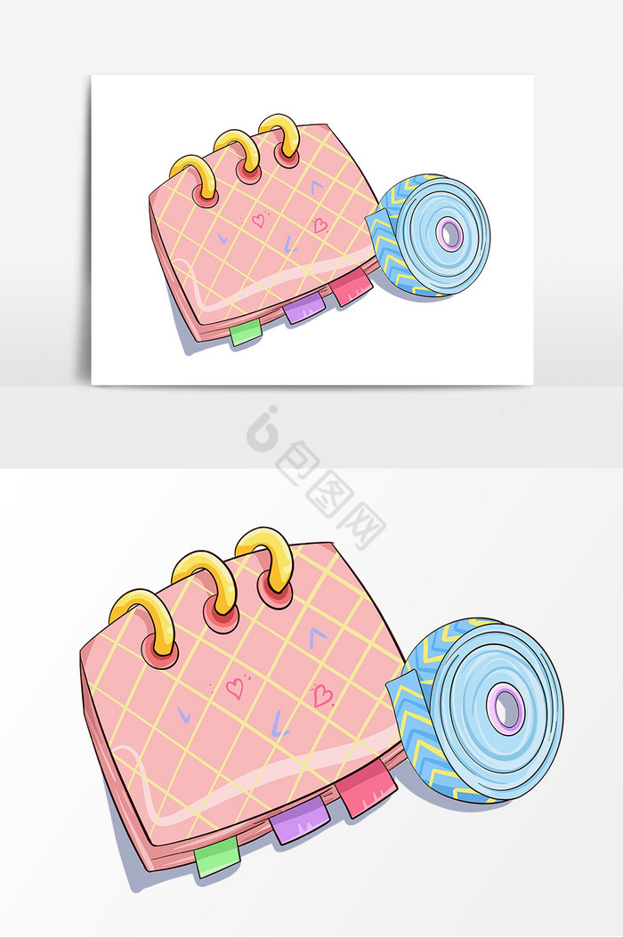 便签纸胶带装饰图片