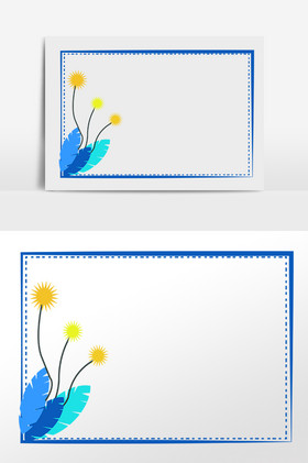 长方形边框插画