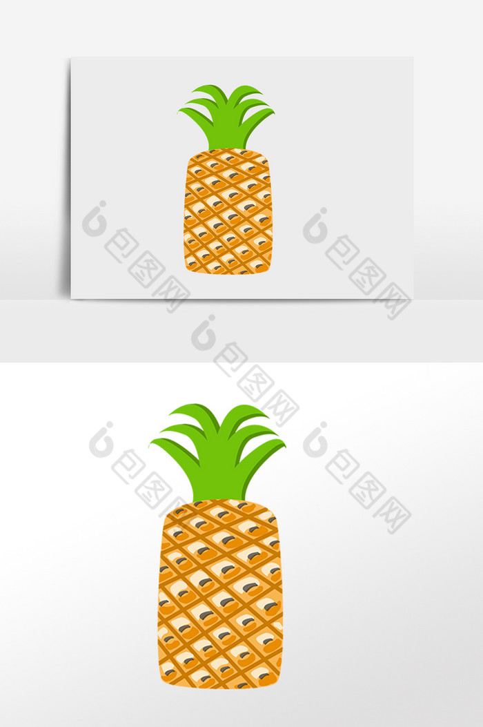 夏季新鲜美味水果菠萝插画图片图片