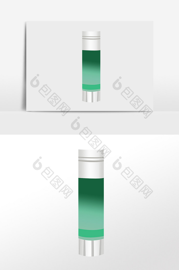 手绘商务办公用品固体胶插画