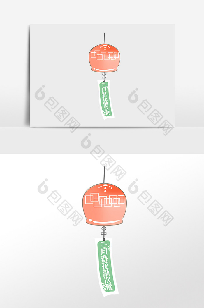 挂饰流苏古风风铃装饰品插画图片图片