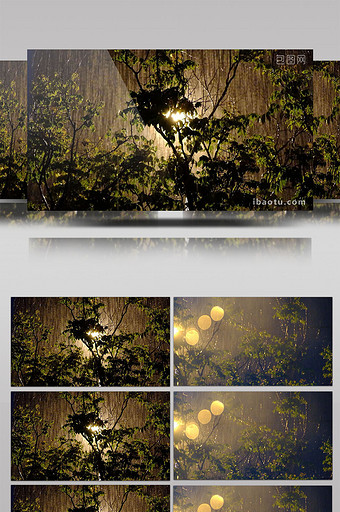 高清实拍仲夏雨夜下雨带原声高速升格图片