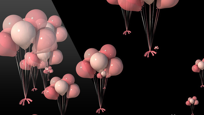 3组多种气球飘飞元素AE模板