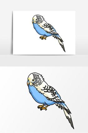 鸟类手绘卡通形象元素图案