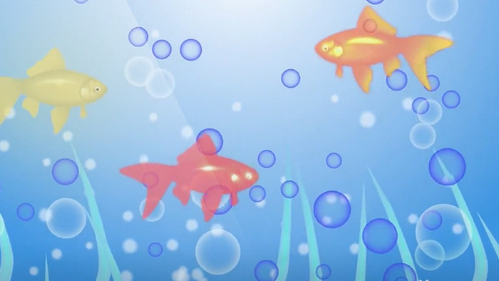 卡通大气mg动画游动的鱼背景视频