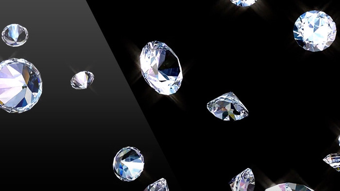 炫酷大气闪耀的钻石掉落背景视频