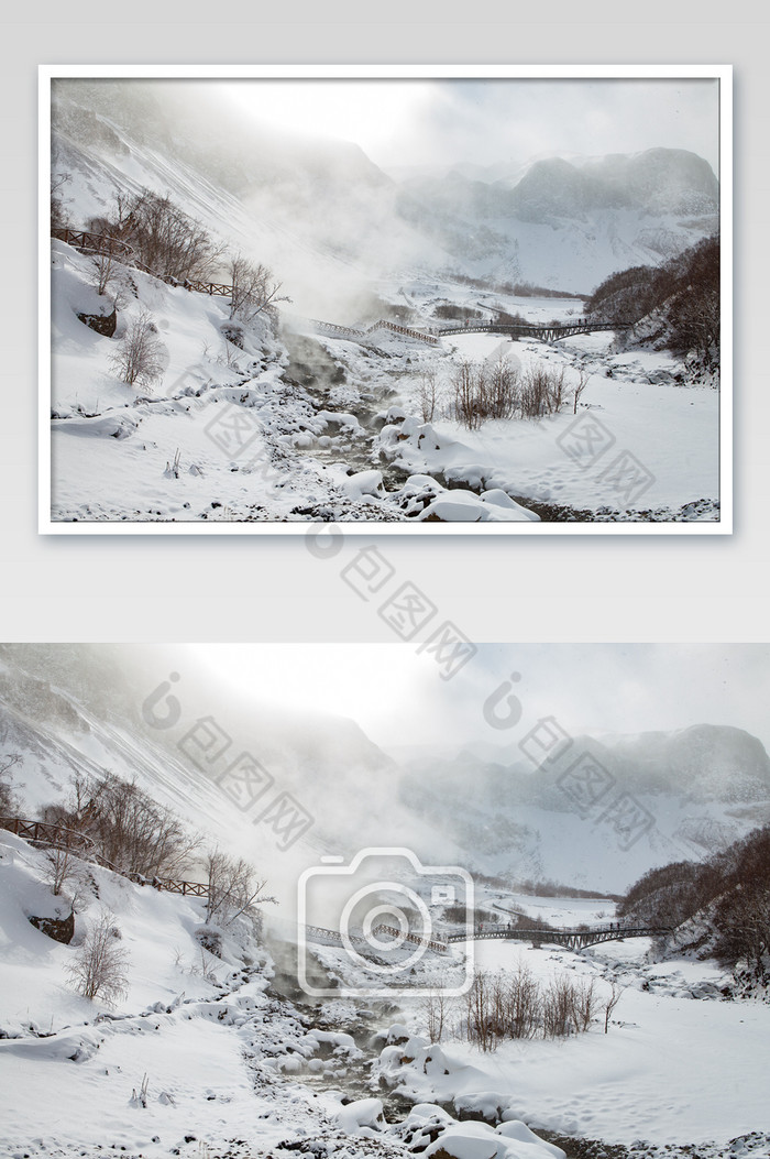 大气长白山脉冬季雪景图片图片
