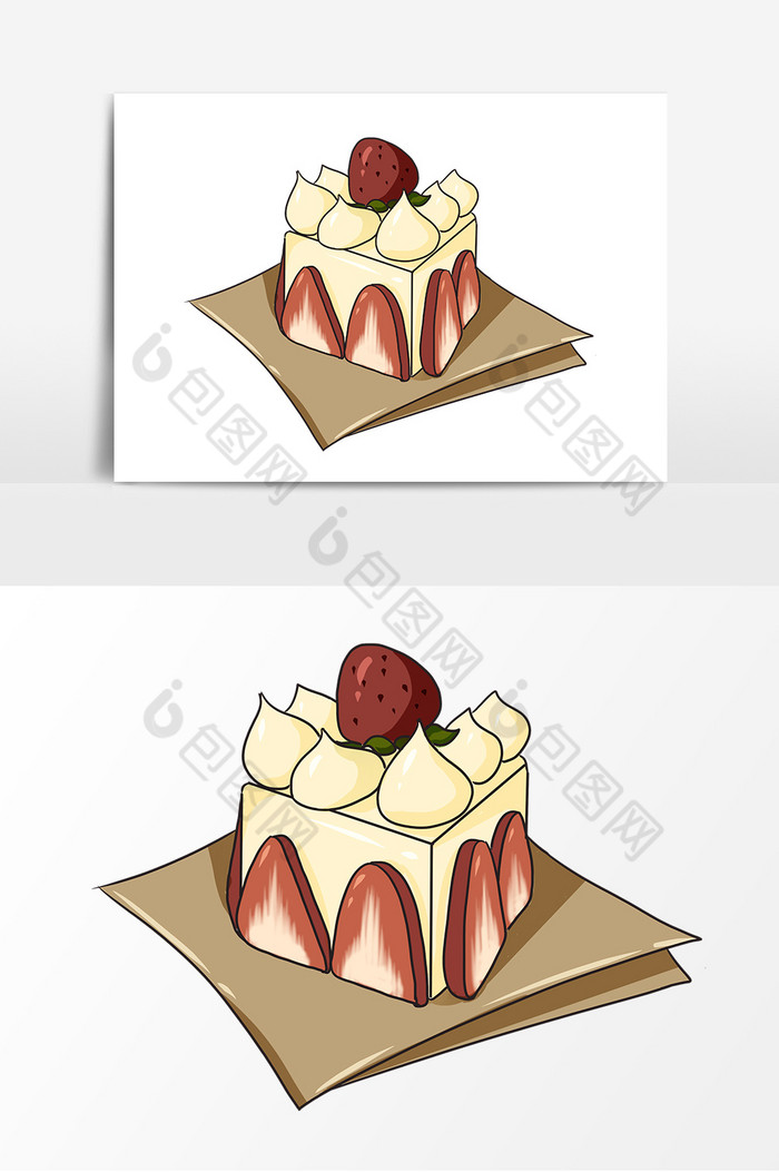 甜点草莓蛋糕图片图片