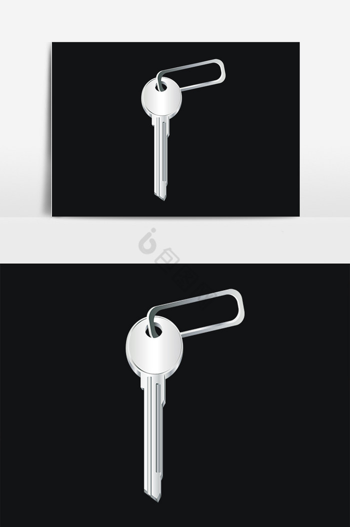 锁具开锁工具小钥匙插画图片