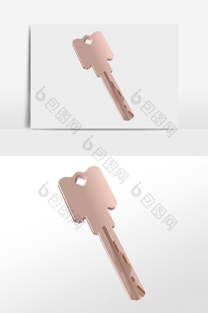 手绘开锁锁具工具不锈钢钥匙插画