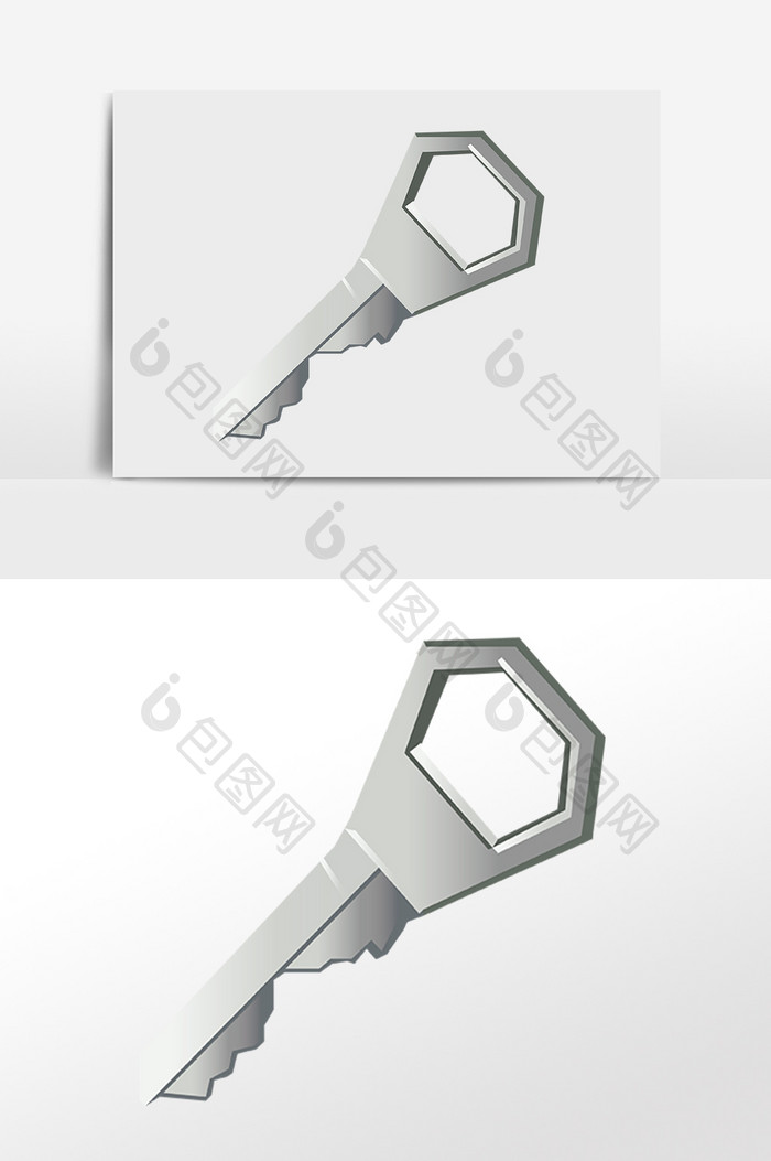 手绘开锁锁具工具小钥匙插画