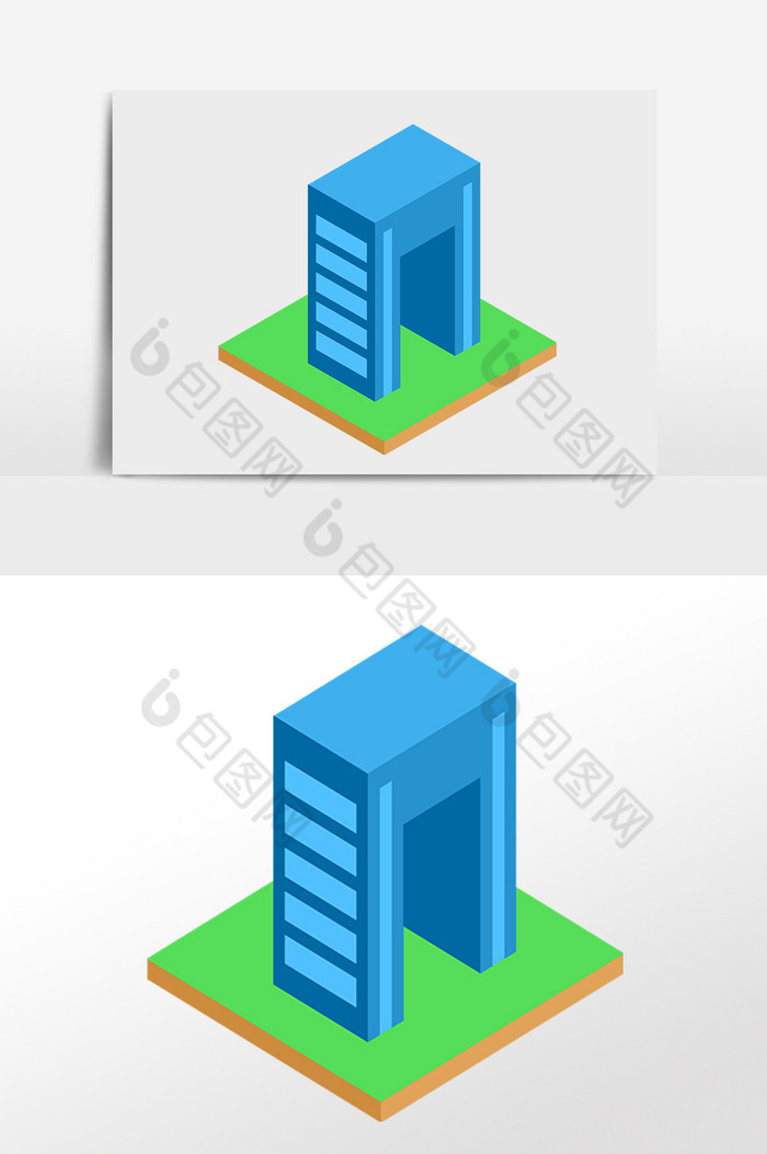 25D教学楼建筑插画图片图片