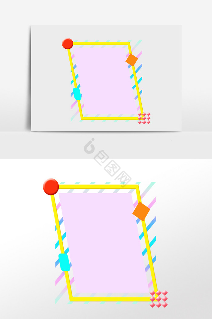 彩色不规则对话框插画图片