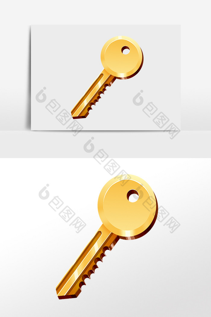 手绘锁具开锁工具锁子钥匙插画